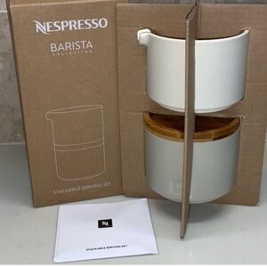 Nespresso Barista Collection Stackable Serving Set - new in box